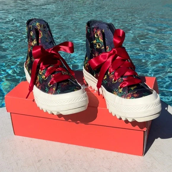 Converse Shoes Converse Chuck Satin Parkway Floral High Tops